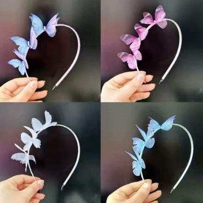 Kinder Künstlicher Schmetterling Kopfschmuck Stirnband Stoff Mädchen Niedliche Haarnadel Grundschüler Kinder Haaraccessoires