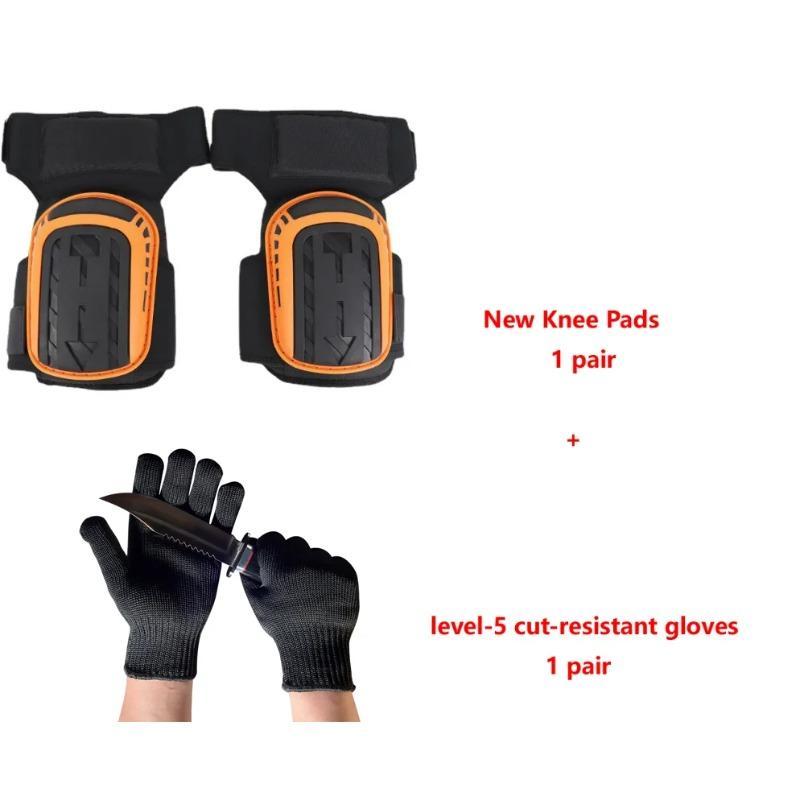 Adjustable Professional Gel Knee Pads Brace Guards Support Safety Protection Construction Flooring Gardening Cleaning For Work