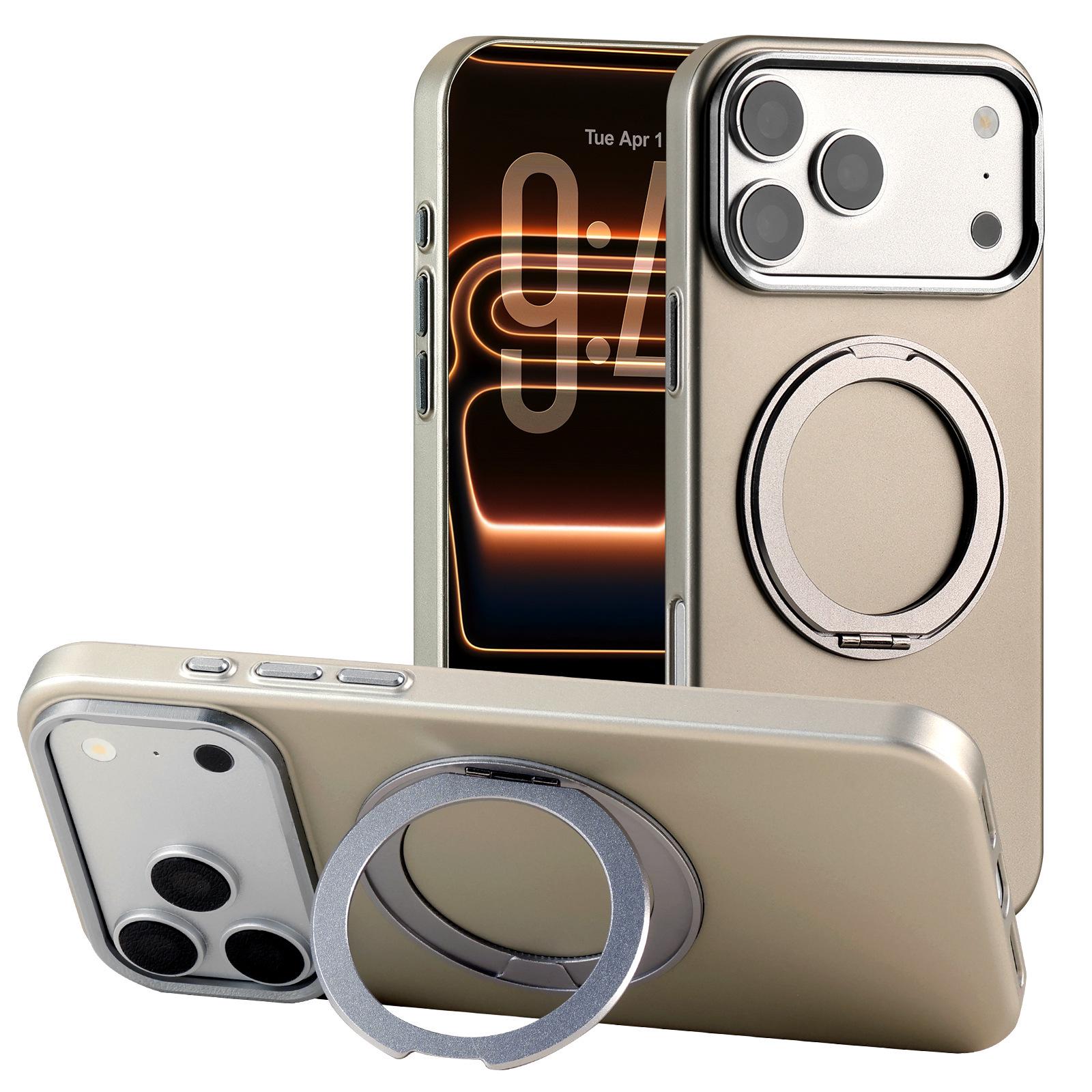 

Apple 17 Pro Max Pivot Magnetic Case with Rotating Stand - Frosted Skin-Feel Protective Cover in 16 Solid Colors 17Pro