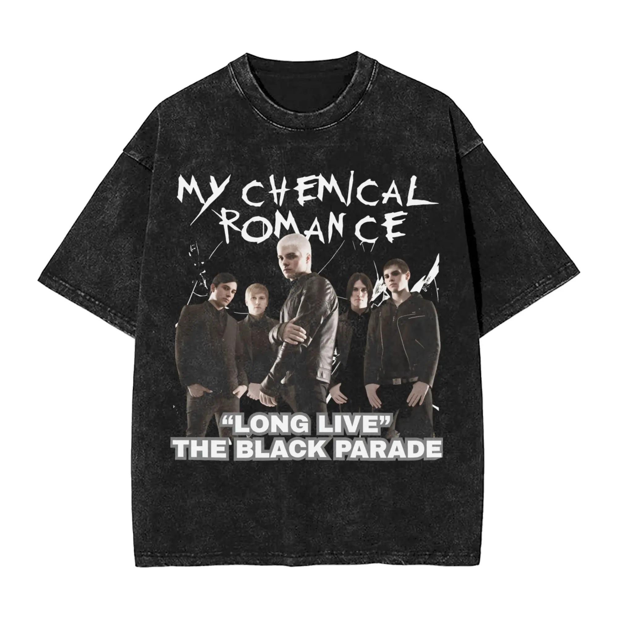 

Gerard Way Classic Album My Chemical Romance Poster Print Tshirt Men Women Vintage Washed Cotton Summer Tee Loose Oversized Top S