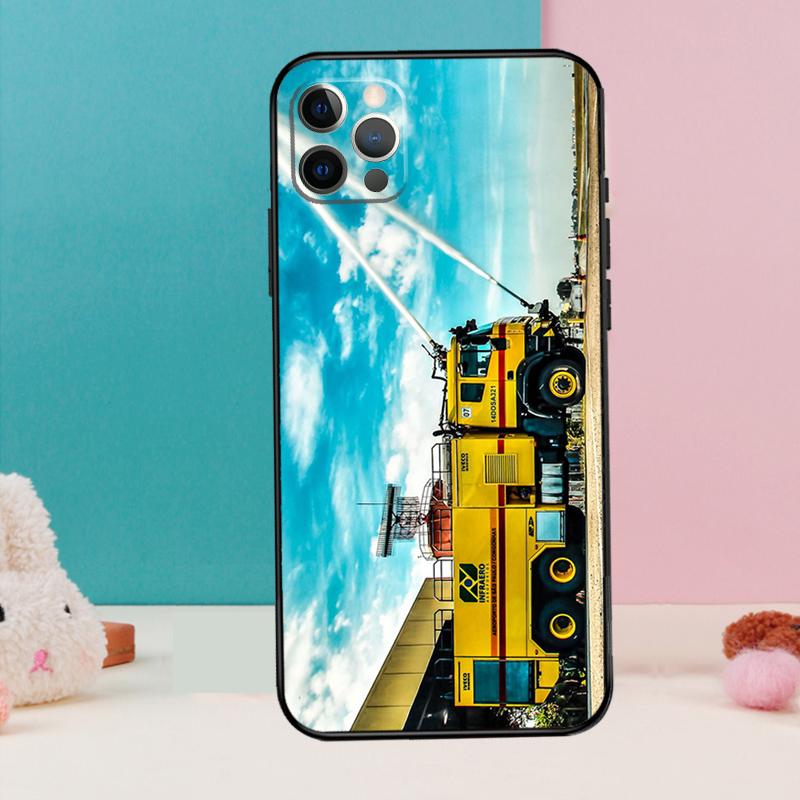 Fire Truck Phone Case For iPhone 17 Air 16 15 14 13 12 11 Pro Max 12 13 mini 15 16 Plus 16e Cover Coque