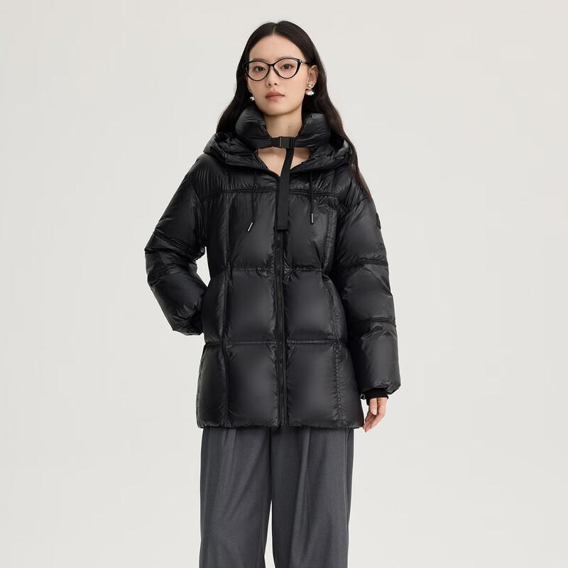 Ailaiyi Women's Hooded Down Jacket with Detachable U-Pillow