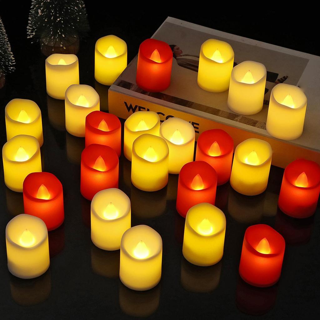LED Candles Battery Operated Warm Lights Flameless Electric Candles Tealight For Home Holiday Party Christmas Wedding Decoration