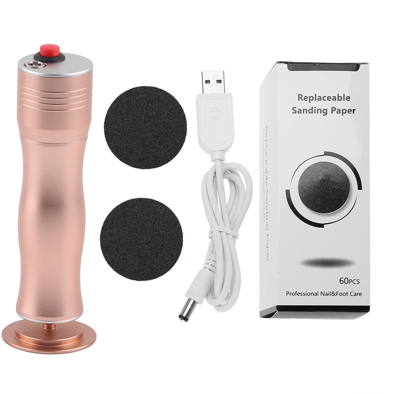 

Professional Electric USB Charging Callus Remover Foot File Pedicure Care Tool pink gold