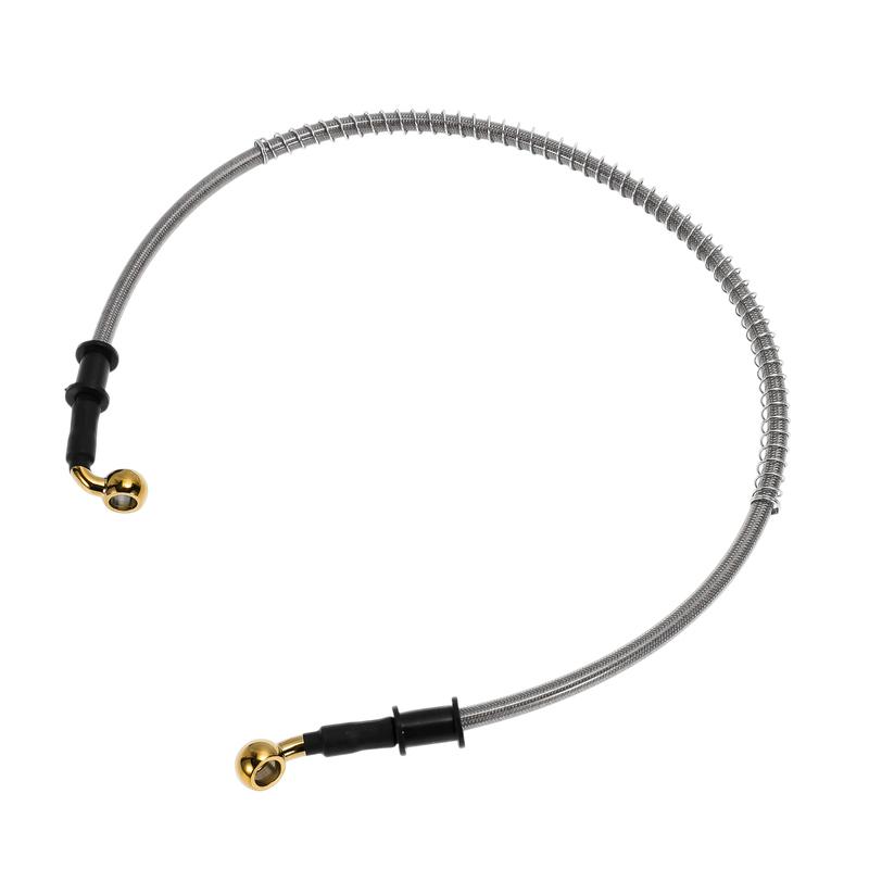 Motoforti 70cm Motorcycle Brake Clutch Oil Hose Line Silver Tone 1 Pc