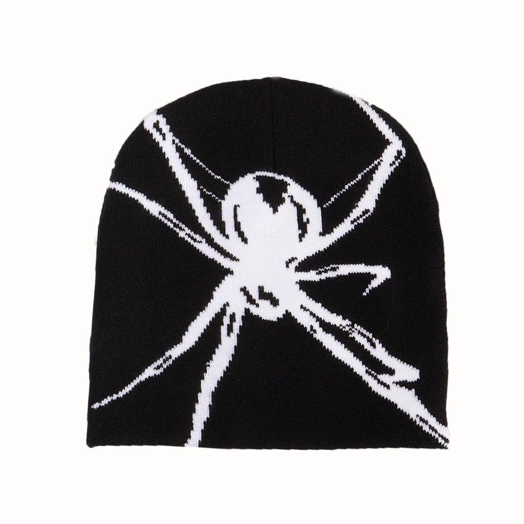 New Jacquard Autumn/Winter Halloween Spider Knit Hat for Men and Women