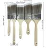 5pcs Professional Grade Synthetic Fiber Bristle Paint Brushes Set - Wooden Handles for Wall Cabinet and Fence Detail Work