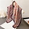 Classic Leopard Printed Bandana Scarf Luxury Soft Satin Stylish Versatile Neck Scarf For Women Hairbands Headscarf