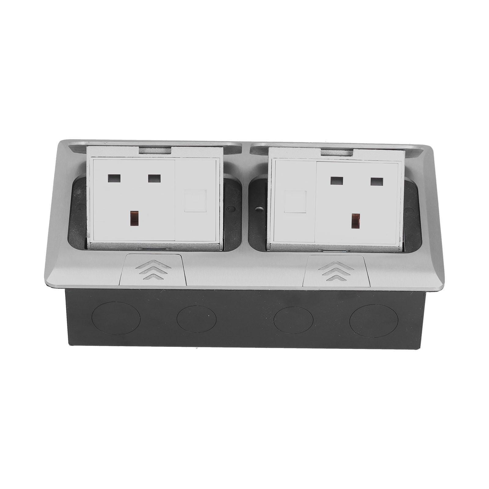 

Floor Socket Bounce Double UK Standard Dual Computer Multifunctional Desktop Outlet for Office