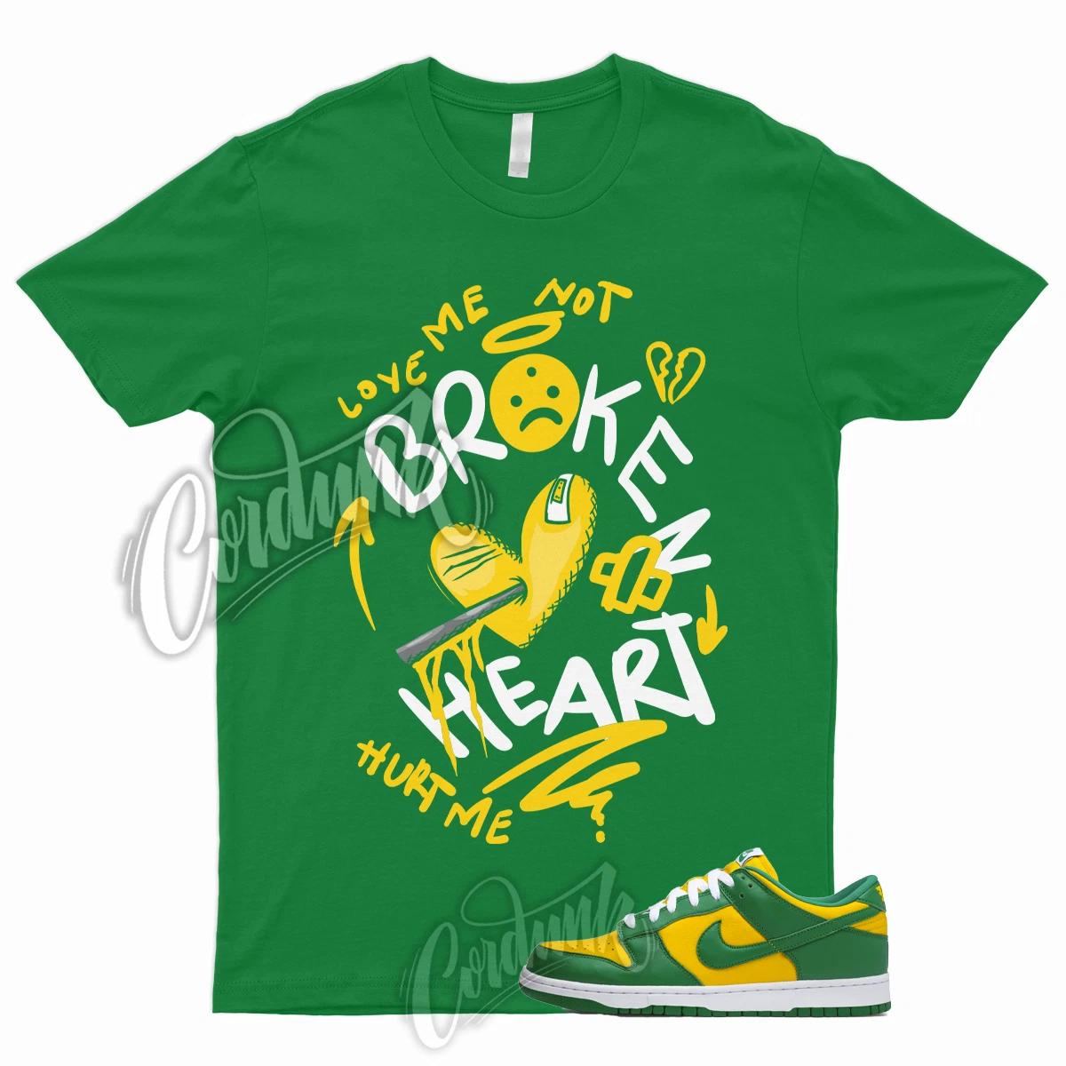 

BROKEN Shirt to Match Dunk Low Brazil Green Pine Varsity Maize Yellow Reverse 1 3XL