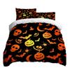 Halloween Three-piece Bedding Set Quilt Cover Pillowcase Brushed Fabric Thickened