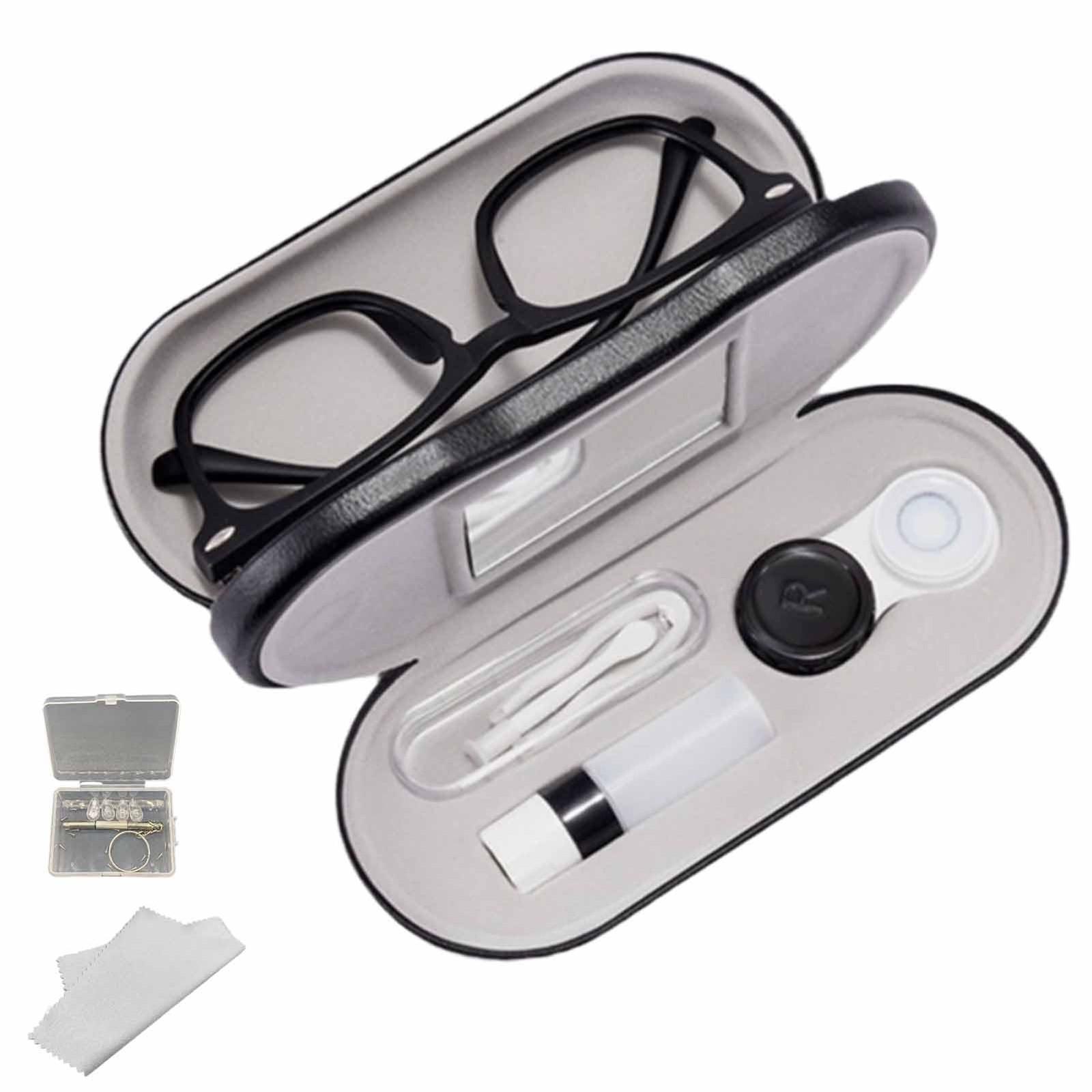 

Двухслойный футляр для очков двойного назначения, коробка для хранения, футляр для линз One Size чёрный