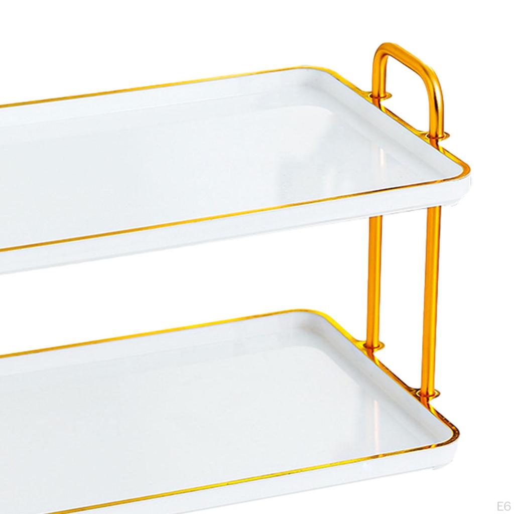 Countertop Organizer Rack Bathroom Decorative 2 Layer Storage Shelf Perfume