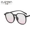 The Same Blush Glasses Women'S Plain Face Large Frame Anti-Blue Light No Degree Black Frame