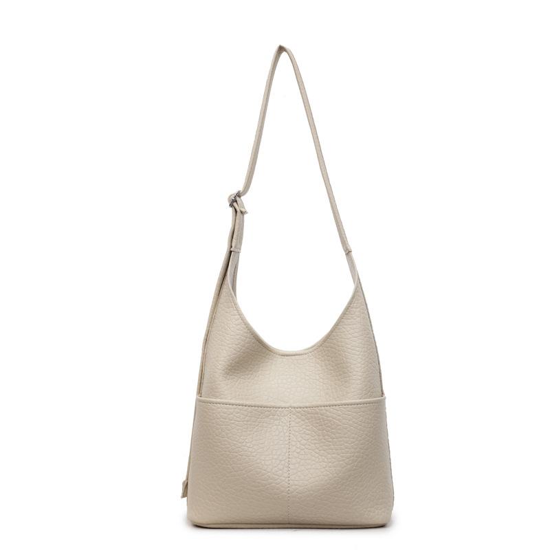 Autumn new product classic fashion niche style soft leather shoulder large capacity bag women's bucket bag crossbody texture commuting