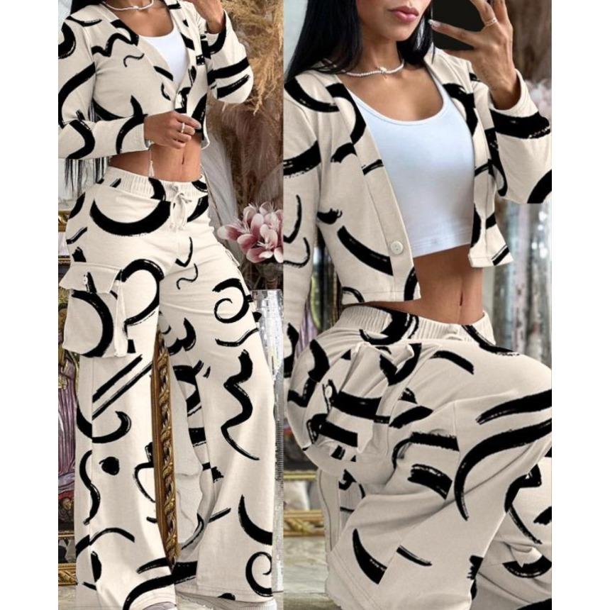 Top + Pants Fashion Sportswear Suit Ladies Casual Sweatshirt 2 Piece Sportswear Female's Clothing