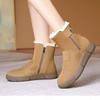 Women's Winter Snow Boots Fur Lined Waterproof Suede Mid Calf Short Boots Warm Slip Resistant