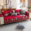 Nordic High-Grade Sofa Cushion Four-Season Universal Fabric Living Room Simple Modern Winter Leather Seat Cushion Cover Full Cover Towel