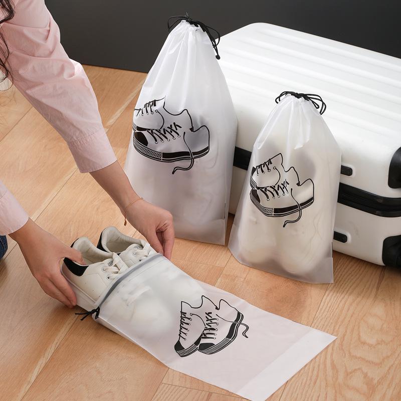 Frosted Drawstring Shoe Storage Bags - Dustproof & Moistureproof for Home, Travel & Dormitory Use