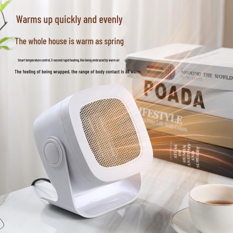 European & American Standard Portable Desktop Heater for Home & Dorm - Quick Heating Compact Electric Heater