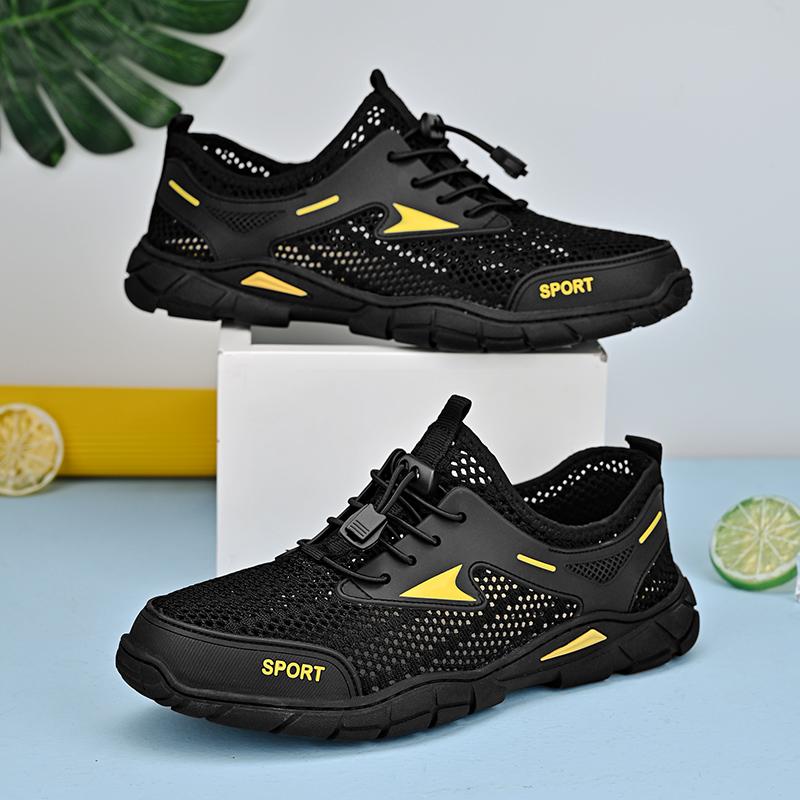Breathable Summer Mesh Shoes for Men Sandals Hollow Out Sports Sneakers Style Casual Shoes Outdoor Man Wading Aqua Shoes