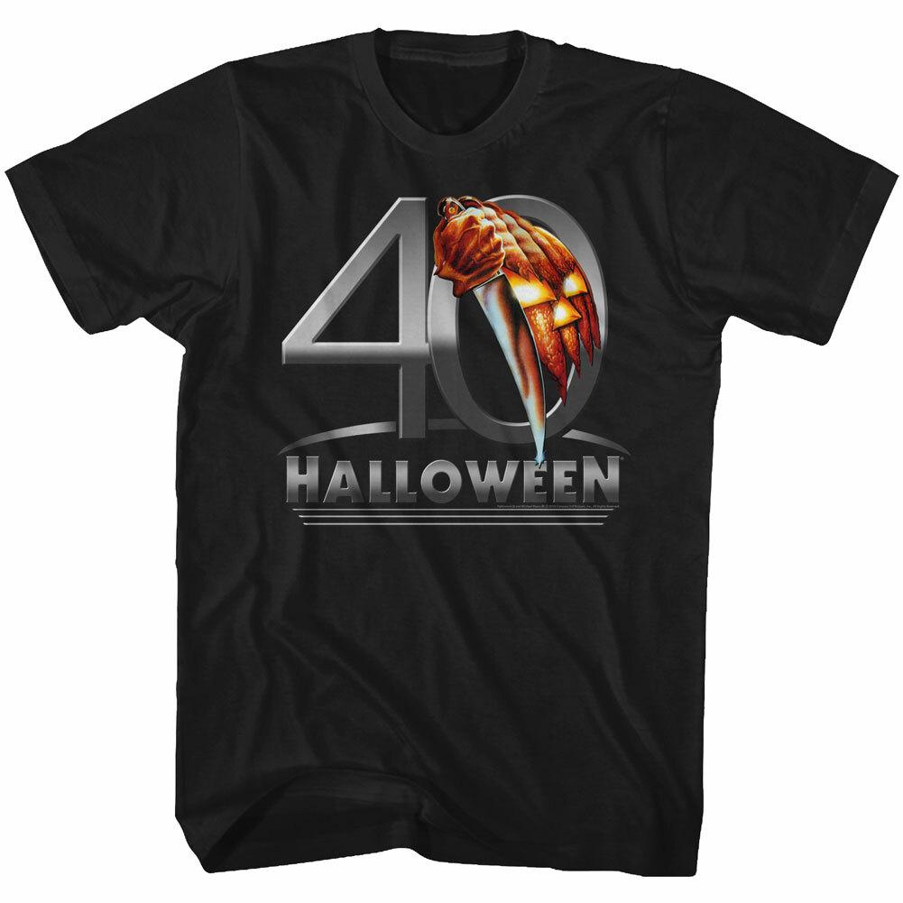 Halloween Horror Movie Franchise 40 Yrs Pumpkin Bloody Knife Men T Shirt XXL