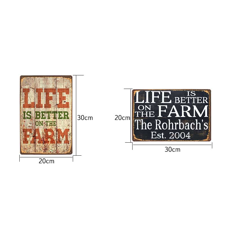 Farm Fresh Tin Sign Plaque Metal Vintage Farmhouse Decor Retro House Decoration Wall Poster 20x30 Cm