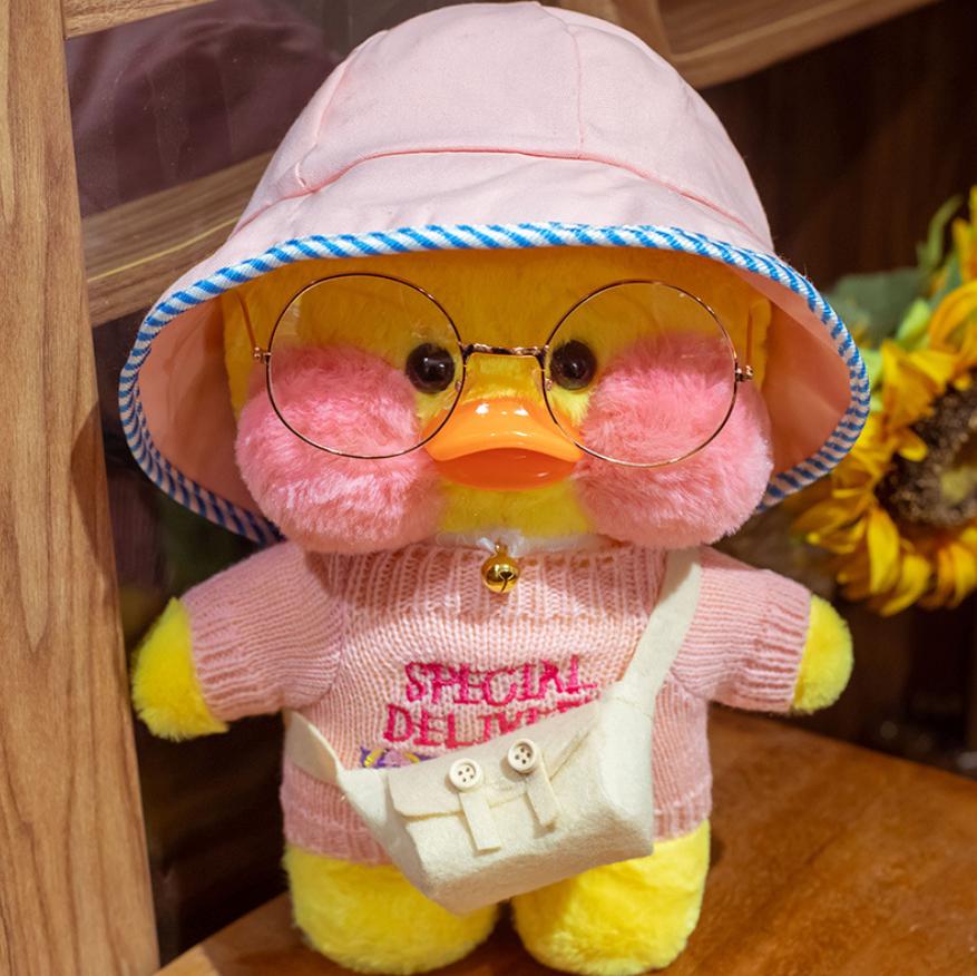 30cm Cute Lalafanfan Stuffed Soft Doll Plush Toy Kawaii Aminal Toys Girl Dressing Wearing Clothes Birthday Gifts