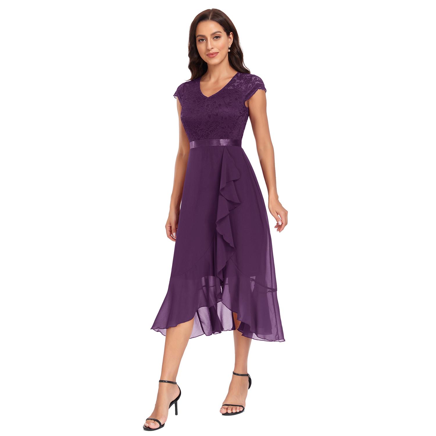 Abito Estivo Per Bambina In Chiffon Con Maniche A Volant - Elegante Per Feste - Foto 12