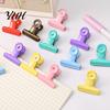 Multi-color Binder Clips 8PCS Round Tail Safety Design Metal Stable Clamping Paper Clamp Clip Force Macaron Fresh Color Rust Resistant Office