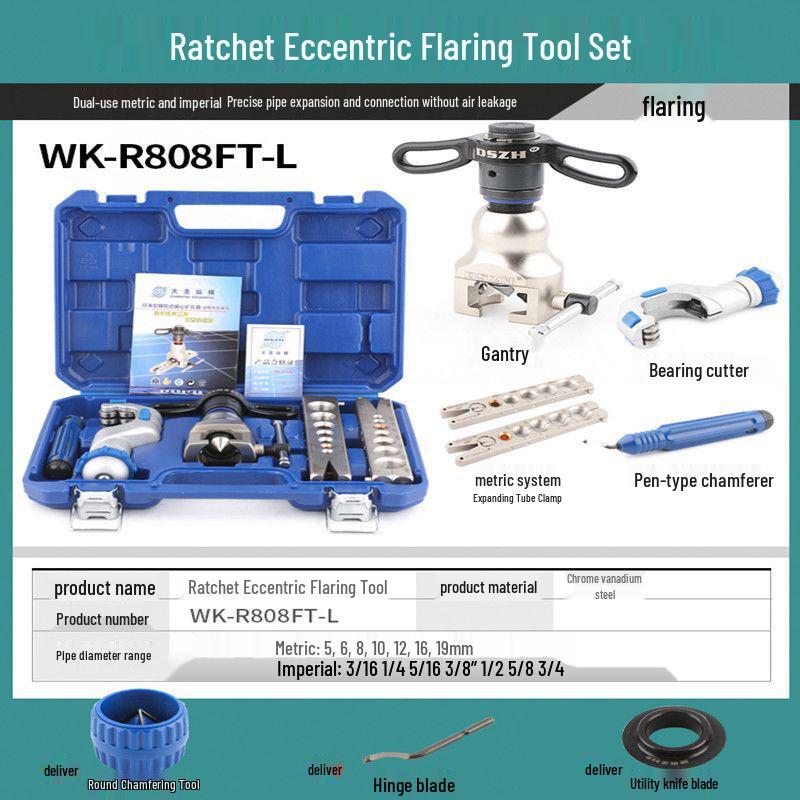 Great Sage WK-806FT Precision Eccentric Pliers & Copper Pipe Expander - Flaring Tool for AC & Refrigeration