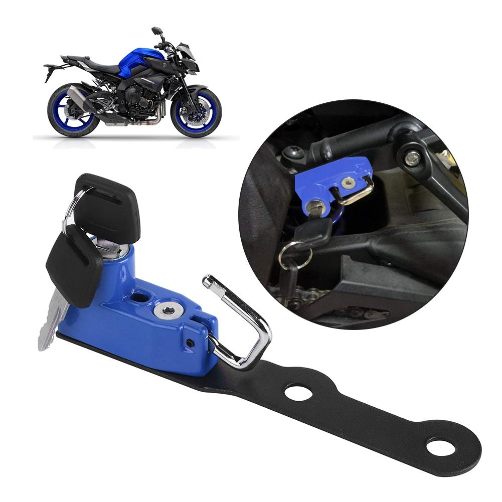 

Motorcycle Modification Aluminum Alloy Helmet Lock Mount Hook Fit for YAMAHA MT 10 FZ 10 2016Blue синій