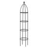 Takasho G-Story Obelisk Trellis, Black Wire Mesh, Garden Support for Climbing Roses, Clematis, and More, Steel and Polyethylene, GSTR-RC14