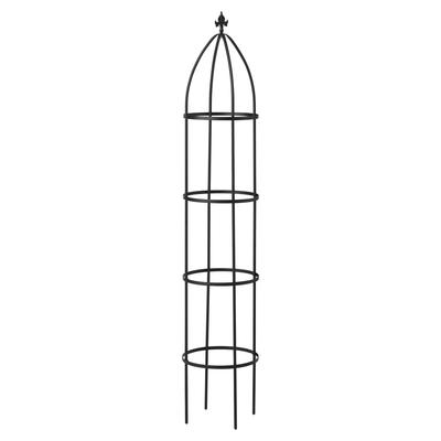 Takasho G-Story Obelisk Trellis, Black Wire Mesh, Garden Support for Climbing Roses, Clematis, and More, Steel and Polyethylene, GSTR-RC14