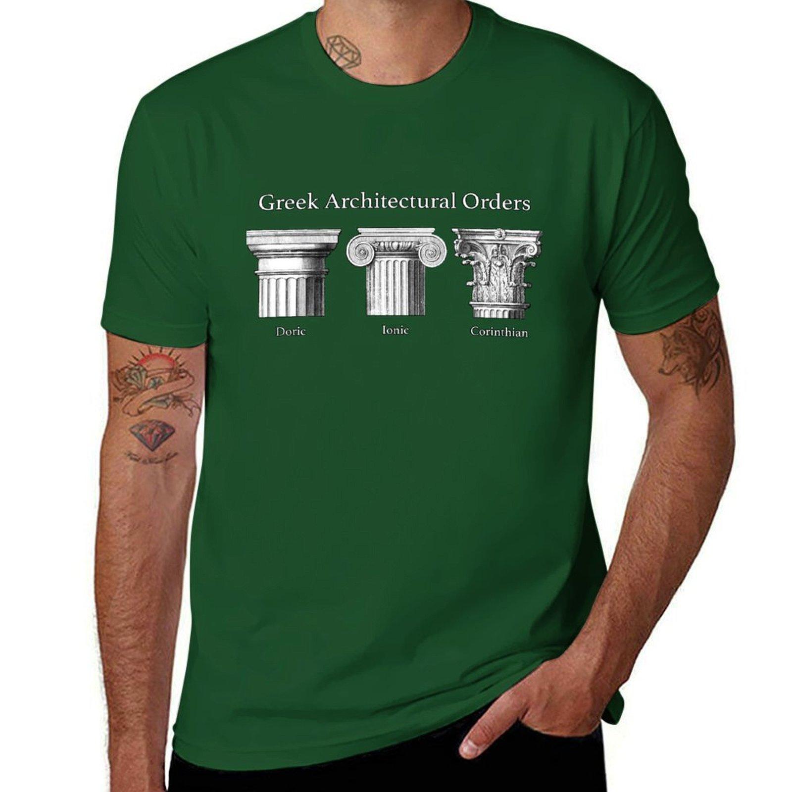

Greek Architectural Orders: Column Capitals T-Shirt kawaii clothes sweat mens t shirts 4XL