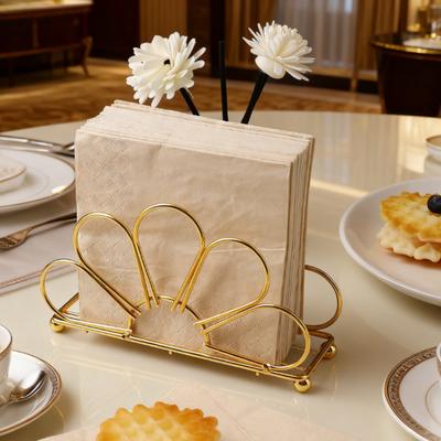Suporte de Guardanapo Floral de Ferro Suporte de Papel Higiênico de Pé para Hotel Café Pousada Decoração de Mesa