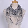 Casual Lightweight Scarf Floral Tassel Scarf Women's Triangle Scarf