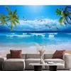 Sea Coconut Tree Wallpaper 3d Beach Wall Mural Ocean Beach Wallpapers Home Decor