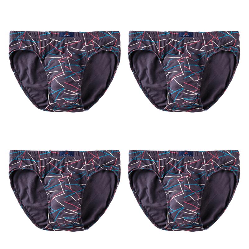 4 Pieces/Lot Men's Cotton Briefs Knickers Panties Mid-waist Underwear Man Big Size Underpants L XL 2XL 3XL 4XL 5XL 6XL 7XL
