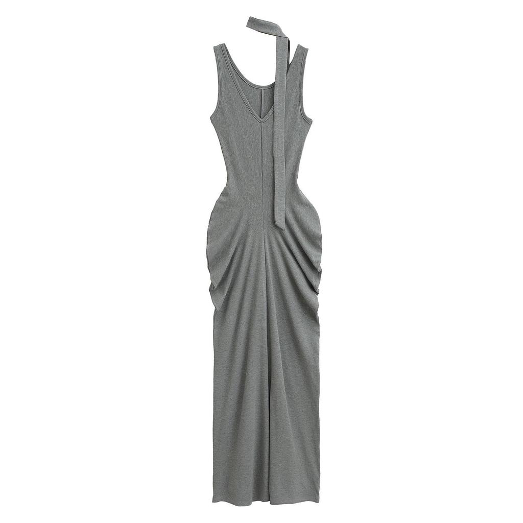 Greek Goddess Backless Halter Dress – Sexy, Stylish, and Slimming Summer Strappy Maxi