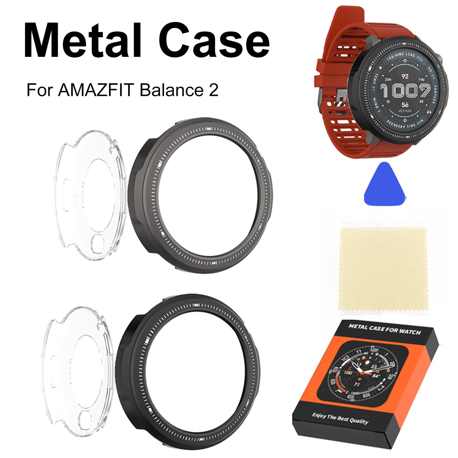 Custodia per Smartwatch per Amazfit Balance 2 Smart Watch Schermo da 47 mm Pellicola Protettiva Guscio Paraurti Protettivo Vuoto Accessorio