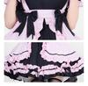 Black Lolita Maid Cosplay Dress with Cat Bell