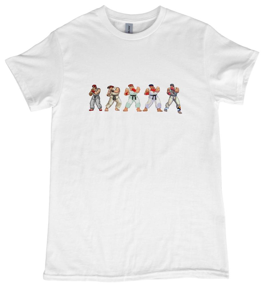 

EVOLUTION OF RYU STREET FIGHTER Tshirt Classic Retro Video Games Tee 162 L