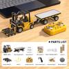 1/64 Mini Desktop Toy Car Alloy Rc Forklift Truck App 2.4G Remote Control Car Flatbed Cart Vehicle Toy for Children Adult Gifts