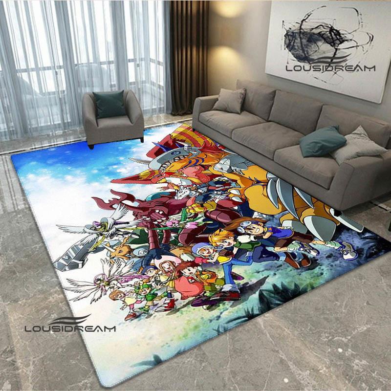3D Digimon Cartoon Printed Carpet Non-slip Carpet Yoga Mat Carpets for Living Room Area Rug Home Bedroom Decor Birthday Gift