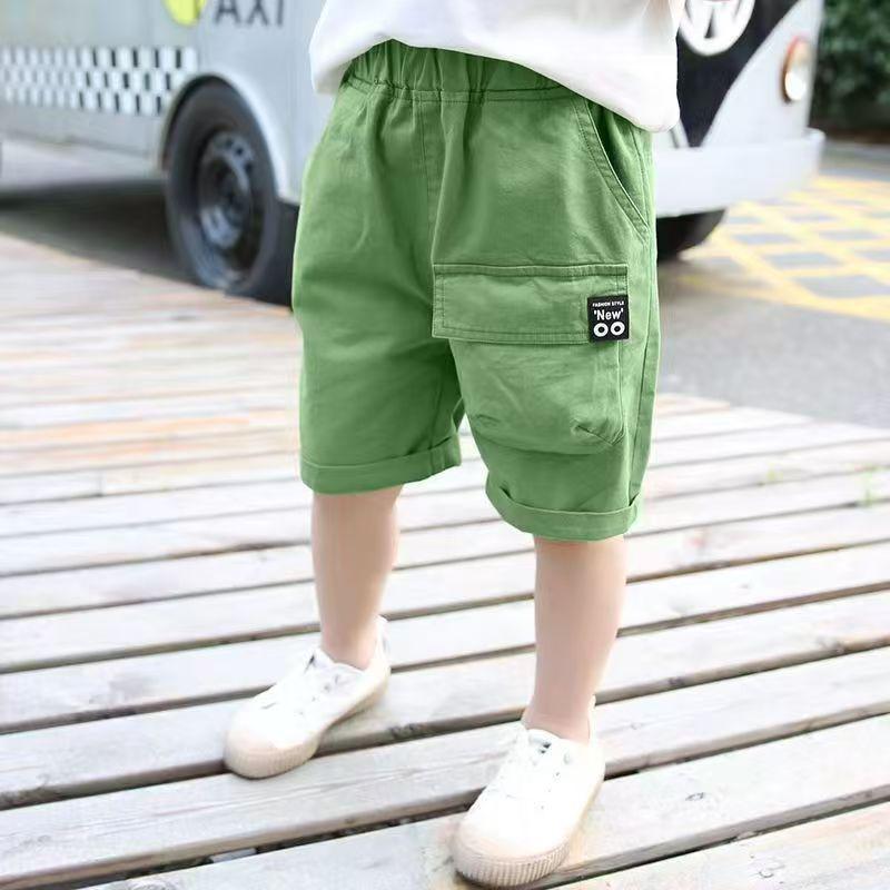 Trendy Boys' Breathable Summer Workwear Shorts - Casual, Loose Fit for Toddlers & Babies