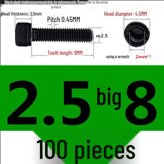 High-Strength Grade 12.9 Internal Hex Head Screws M1.4-M20