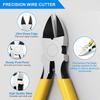 1pc 5-Inch Professional Precision Diagonal Cutters, Spring Loaded for Network Cables & Crafts, Durable Sharp Blades