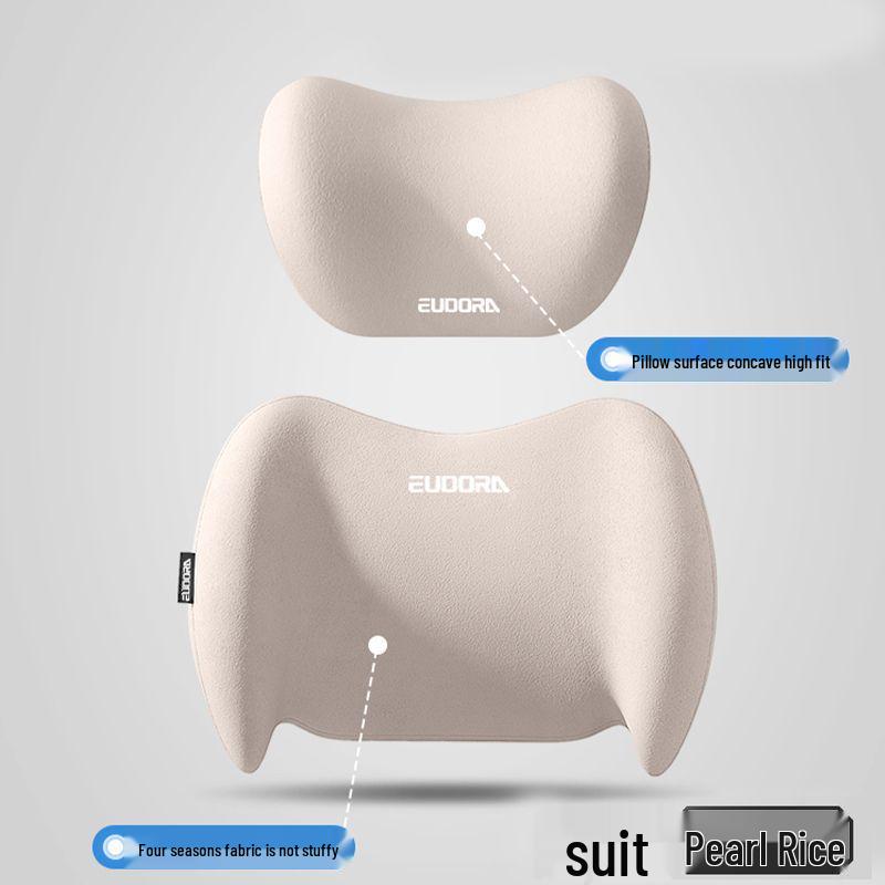 

Car Lumbar Support Headrest & Back Cushion for Driving Comfort One headrest