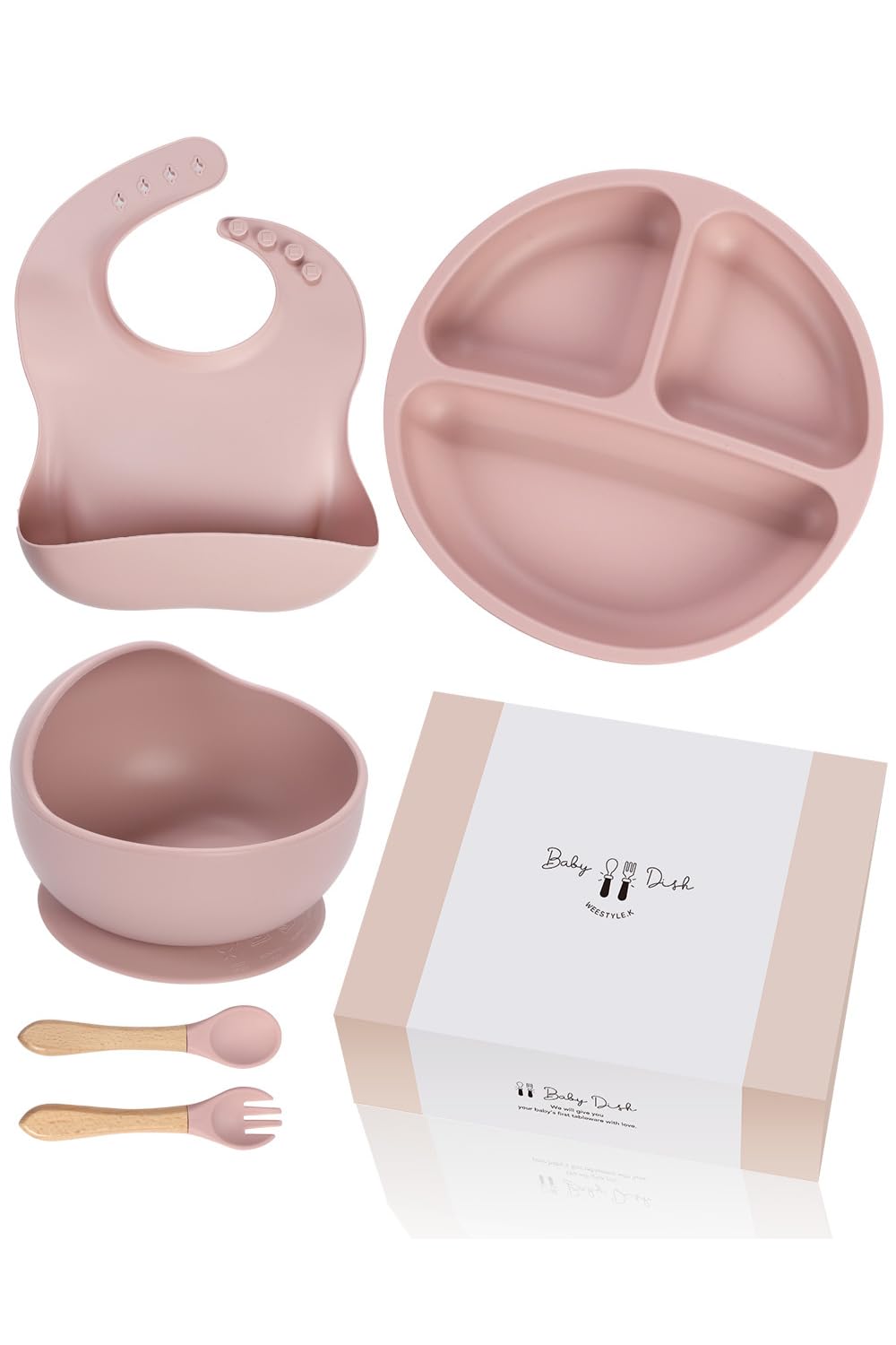 

от экспертов x Не опрокидывается Детская посуда с присоской Детское питание Детская посуда для девочек WeeSTYLE [Под присмотром] чашка, столовая посуда, столовые приборы, набор,